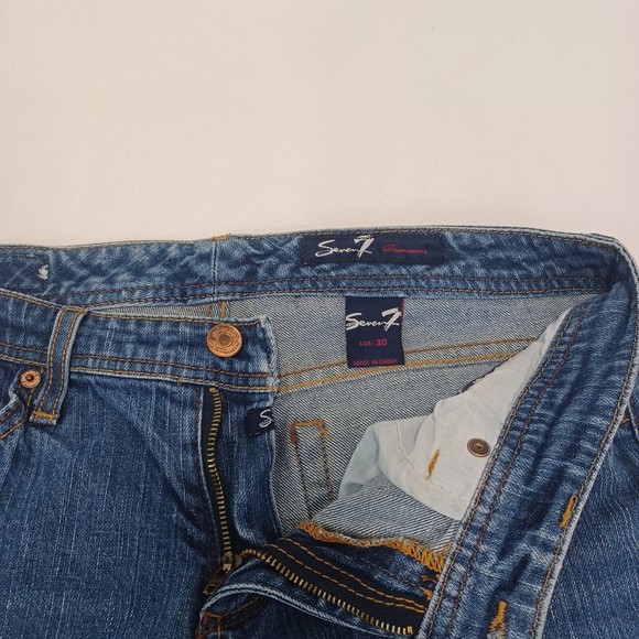 Seven 7  Flare Wide Leg Jeans Medium Wash Size 30 BELL - Picture 6 of 11